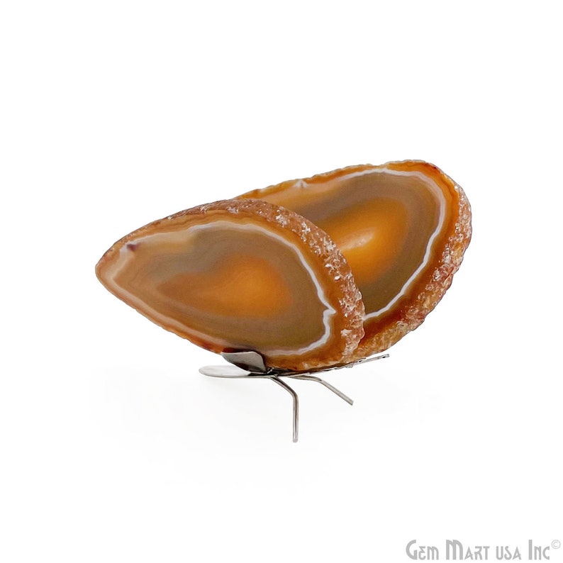 Natural Agate Geode Home Decor Butterfly